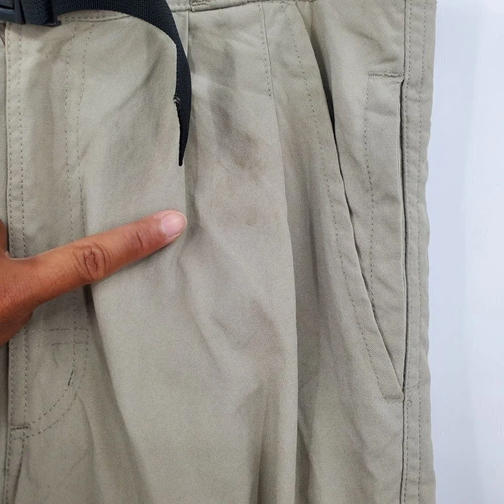 The North Face Hemp Canvas Outdoor Pants Hiking Sports Solid Small Mens Khaki